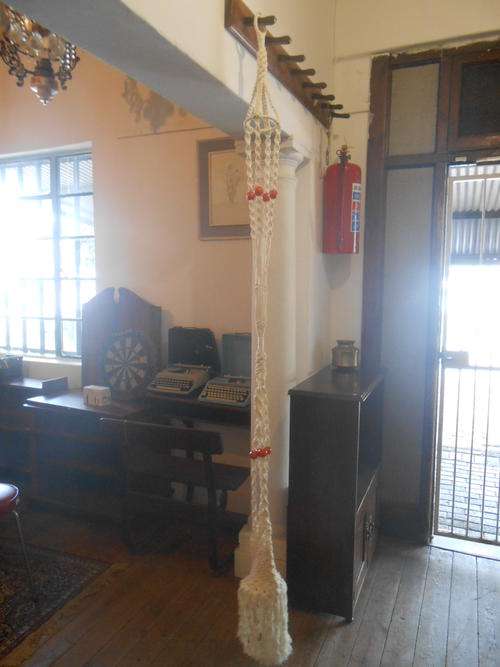 Vintage Macrame Hanging Pot Holder (185cm in length)