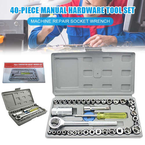 40PCS Combination Socket Wrench Set