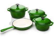7 Piece Cast Iron Cookware Set - Enamel Coated