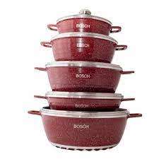 BOSCH - 10 Piece Die Cast Energy Saving Aluminium - Non stick Cookware Set