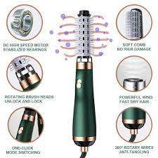 4 in 1 Hair Dryer Brush Volumizer Hot Air Brush 3 Modes Hair Straightener Curler Brush For Hair