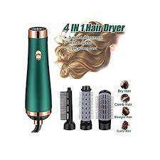 4 in 1 Hair Dryer Brush Volumizer Hot Air Brush 3 Modes Hair Straightener Curler Brush For Hair