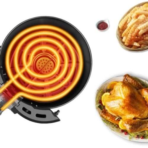 1600W - Air Fryer - Black Partition - 6.5L