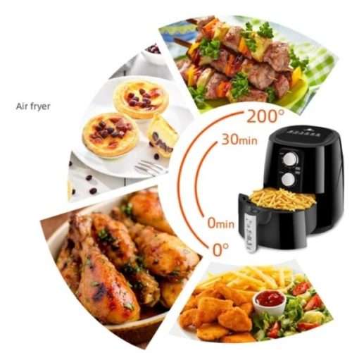 1600W - Air Fryer - Black Partition - 6.5L