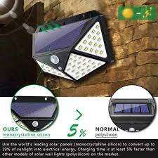 100 LED Outdoor Motion Sensor Solar Wall Lamp