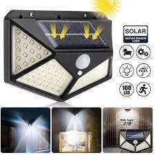 100 LED Outdoor Motion Sensor Solar Wall Lamp
