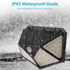 100 LED Outdoor Motion Sensor Solar Wall Lamp