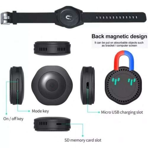 Rechargeable Portable Surveillance WATCH - HD 720P - BUILT IN WIFI