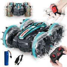 2.4Ghz - 4WD - Amphibious Stunt Car - with wristband remote control