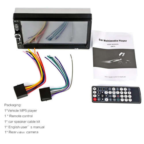 7.0 inch HD Touch Screen Dual DIN Car Radio Bluetooth Stereo/MP5 Player with Remote Control