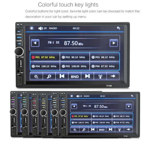 7.0 inch HD Touch Screen Dual DIN Car Radio Bluetooth Stereo/MP5 Player with Remote Control