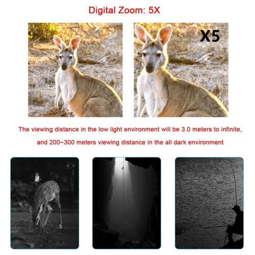 1080P Monocular Infrared Night Vision Device - Day/Night Use with Photo & Video