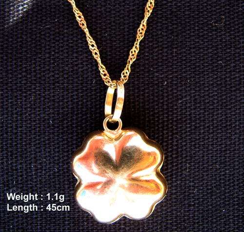 Solid Gold Pendant on a Gold Chain