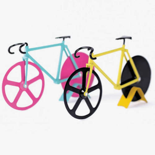 Bicycle Pizza Cutter Professional Stainless Steel Non-stick Bike Round Pizza Slicer
