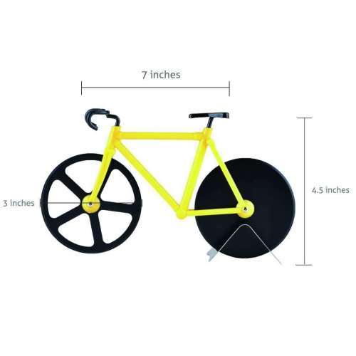 Bicycle Pizza Cutter Professional Stainless Steel Non-stick Bike Round Pizza Slicer