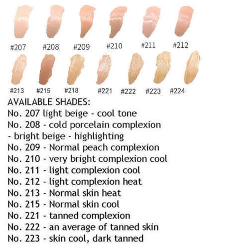 DERMACOL SHADES #207 CONCEALER/FOUNDATION HIGH COVERING PIGMENTATION HYPOALLERGENIC
