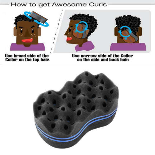 Magic Twist Hair Brush Wave Sponge for Dreads Afro Locs Twist Curls Coil Tools