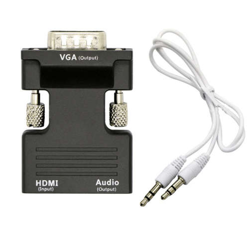 HDMI Female to VGA Male Converter PLUS Audio Adapter Support Signal Output