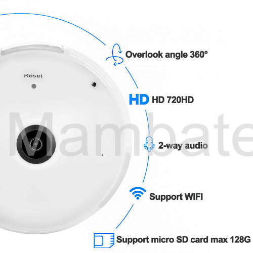 Light Bulb IP Camera 360 Degrees Panoramic Hidden WIFI Camera Cam Mini Security