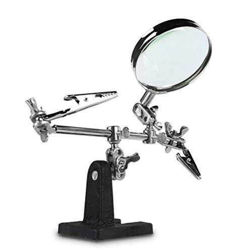 Pro Soldering Iron Stand Electronics/Jewelry Helping Hand Magnifying Set