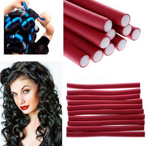 10 PC FOAM BENDY TWIST Styling Hair Rollers