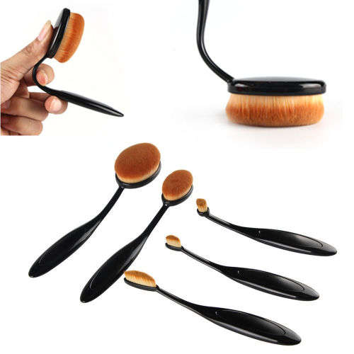 5pcs Professional Oval Makeup Brushes