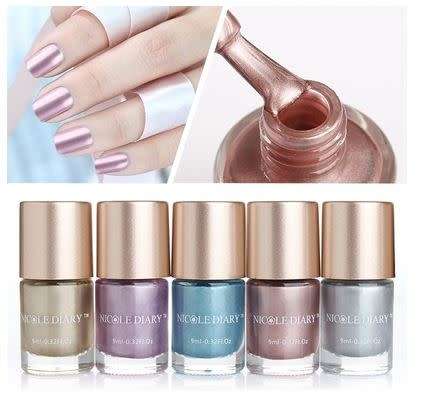 Metallic Mirror Effect Shiny Metal Polish Varnish 9ml