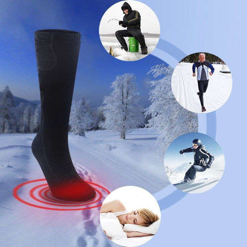 1 Pair Battery Heated Socks Warming Thermal For Cold Feet Foot Warmers Electric