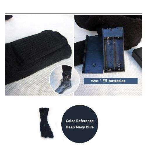 1 Pair Battery Heated Socks Warming Thermal For Cold Feet Foot Warmers Electric