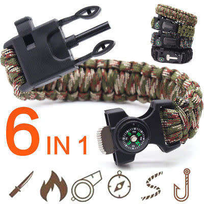 Outdoor Paracord Compass Survival Bracelet * LOCAL STOCK*