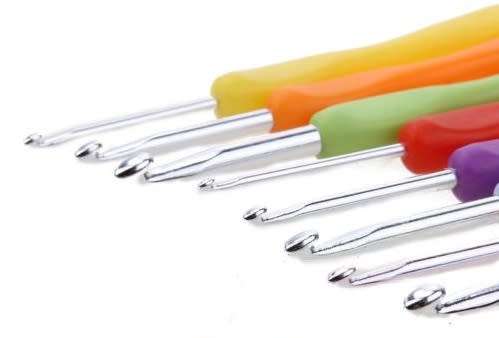 8 Pc Crochet Hooks Ergonomic Grip Crochet Hooks Set Bright and Fun Colors