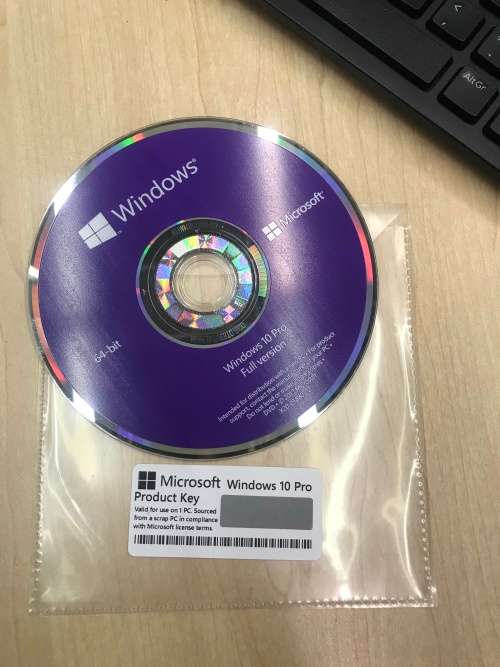 Microsoft Windows 10 Pro 64-Bit Official Install Disc + DVD & License Key
