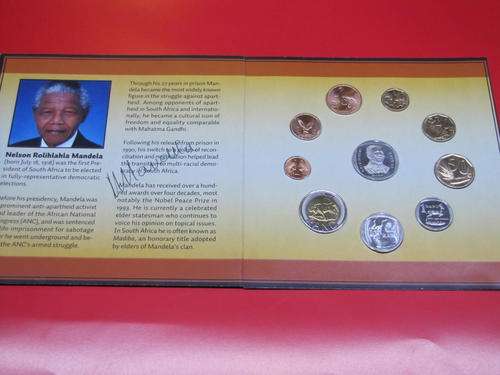 SIGNED MANDELA COMPLETE CIRCULATION COINSET WITH R5 STILL UNTOUCHED