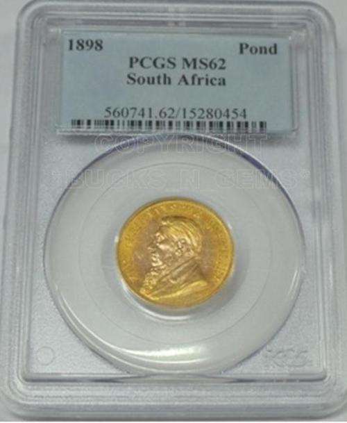 1898 DOUBLE SHAFT MS62 GOLD POND -3RD HIGHEST GRADED  1892 POND HERN'S VALUE UNC R18 000.00
