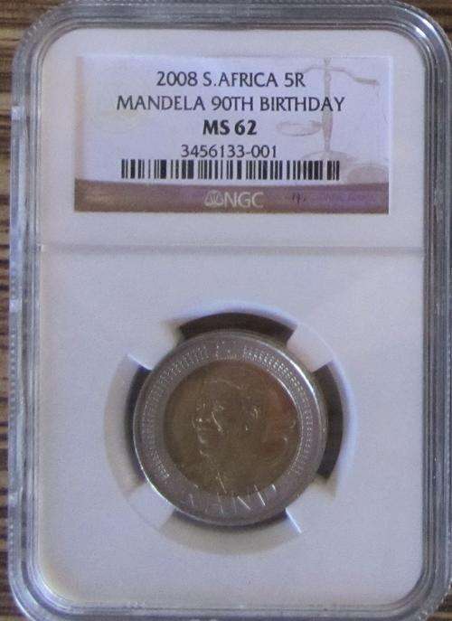 10 x MS62 Available - MANDELA 2008 B/DAY COINS - MS62 - BID PER COIN