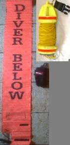 Inflateable Scuba Diving Flag with Reel & Carry Bag