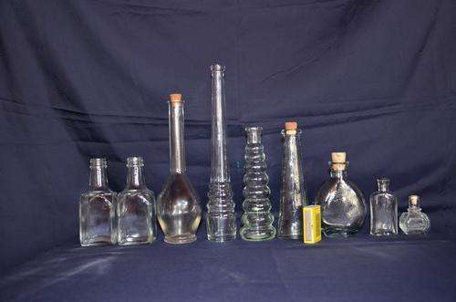 Collection of glass bottles