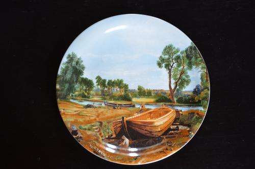 Wood & Sons plate  depicting Boat building near Flatford Mill