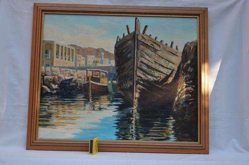 Original oil painting by J Watson***1977 ***BARGAIN TIME***