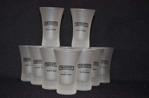 Set of 12 Smirnoff shot glasses