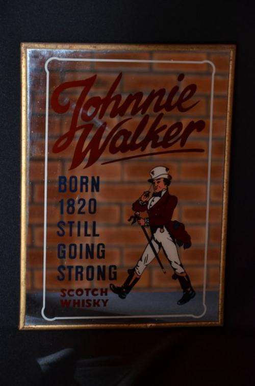 Old Johnnie Walker bar mirror - very collectable