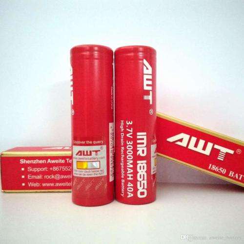AWT IMR 18650 3.7v 3000mah 40A (Double)=Vape