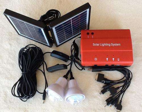 Demo unit----Solar Energy Bank with panels and LED lamps and USB port