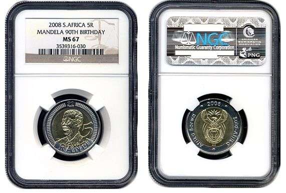 MS67 Mandela 2008 90th B/day-3rd best NGC grade in the world! combine deals & save.......
