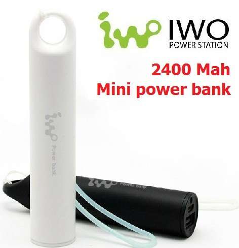 Power Bank for mobile phones/devices incl built in LED lamp, carry strap & pouch 2400mAh