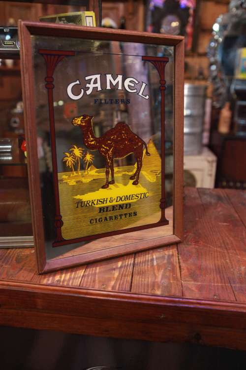 VINTAGE RARE CAMEL BAR MIRROR