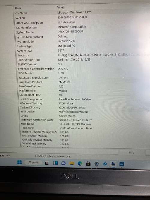 dell 5590 i7 laptop