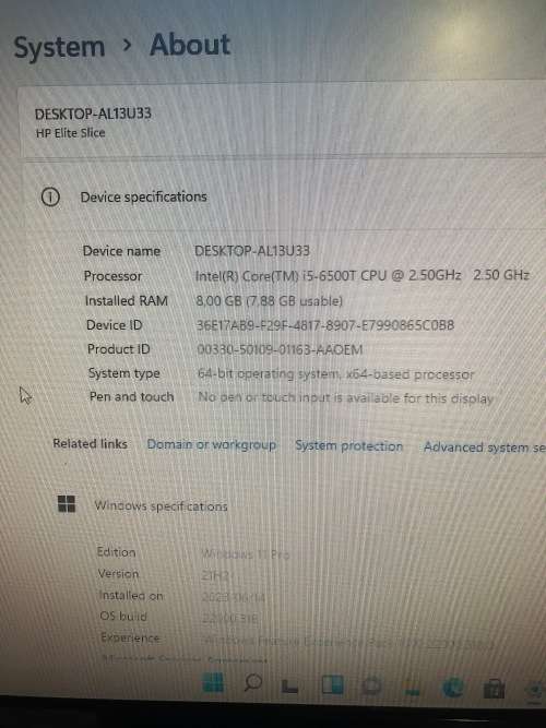 HP Elite Slice Mini Desktop Core i5