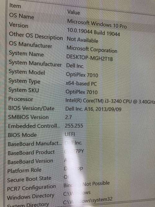 Dell Optilex 7010 i3