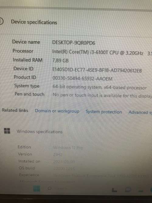lenovo thinkcentre m700 i3-6100t
